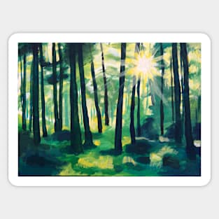 Sunlit Forest Sticker